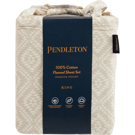 Pendleton King Pendleton King Tuscan Peak Double-Brushed Flannel Sheet Set - 170 gsm ...