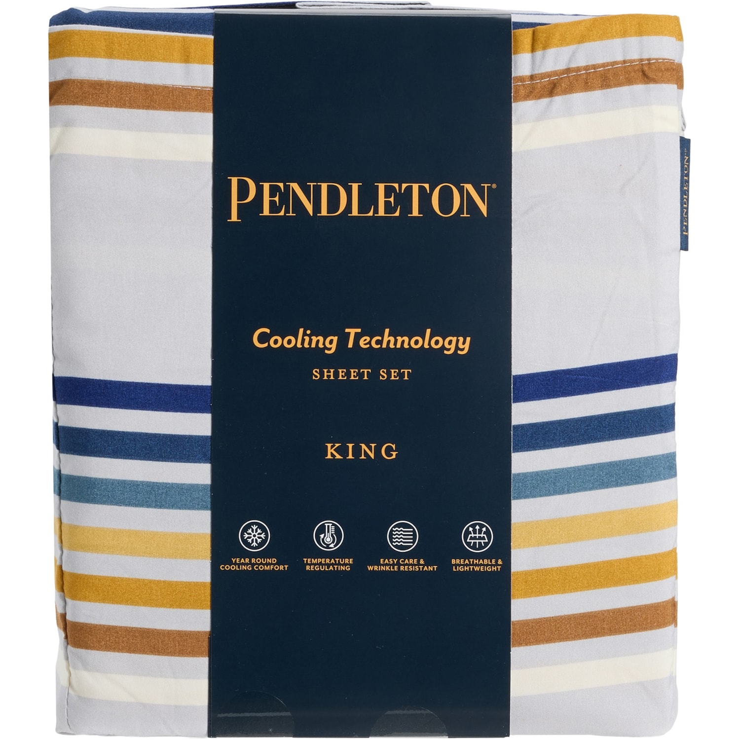 Pendleton King Pendleton King Westland Stripe Cooling Sheet Set - Multi - Save 50%