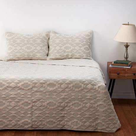 Pendleton King Yuma Star Quilted Coverlet Set - Blue