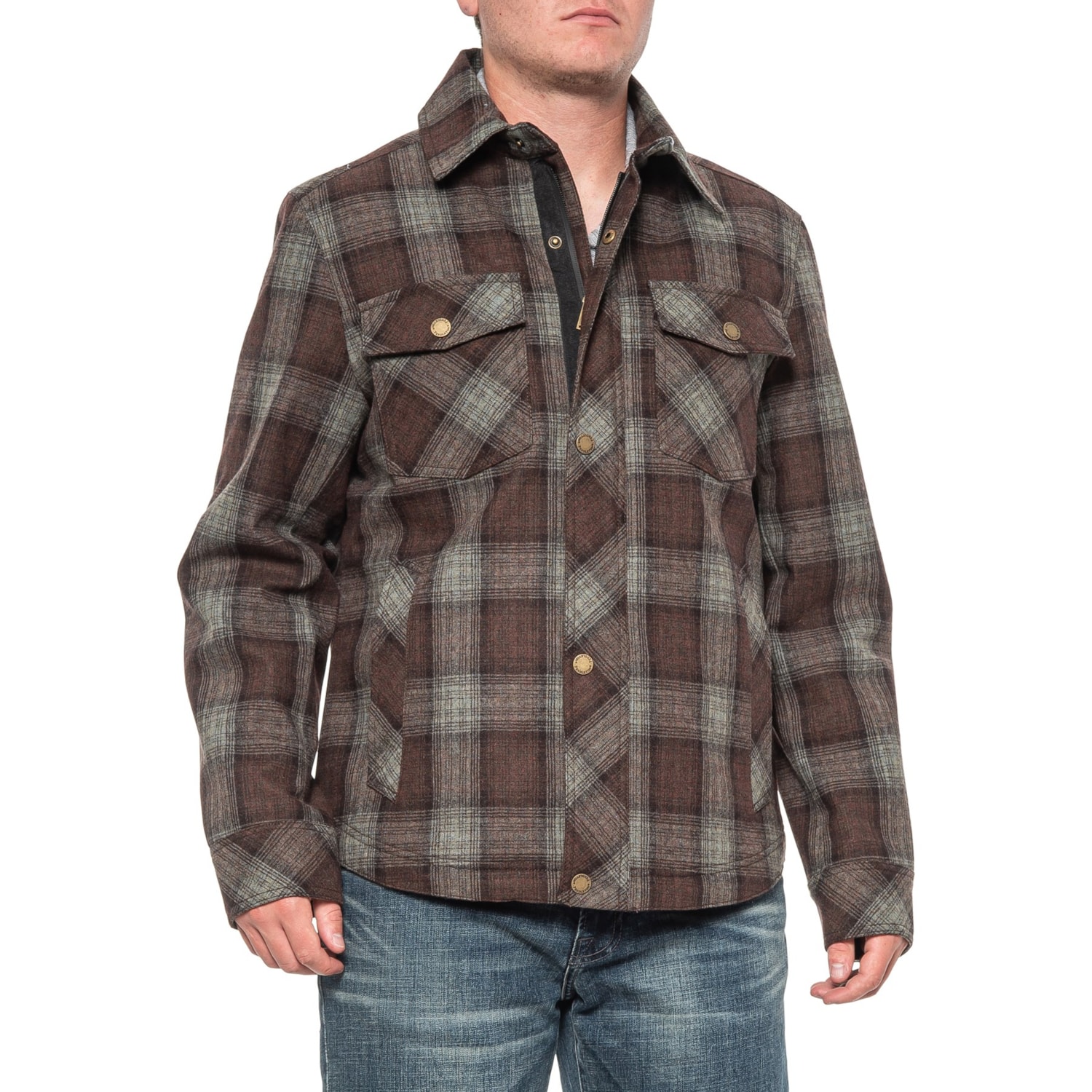 Wool Plaid Shirt Jacket Best Sale, 60 