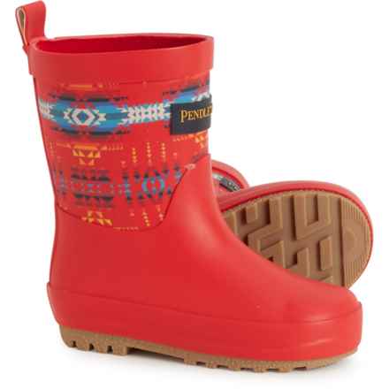 Pendleton Little Boys Pilot Rock Mid Rain Boots in Red