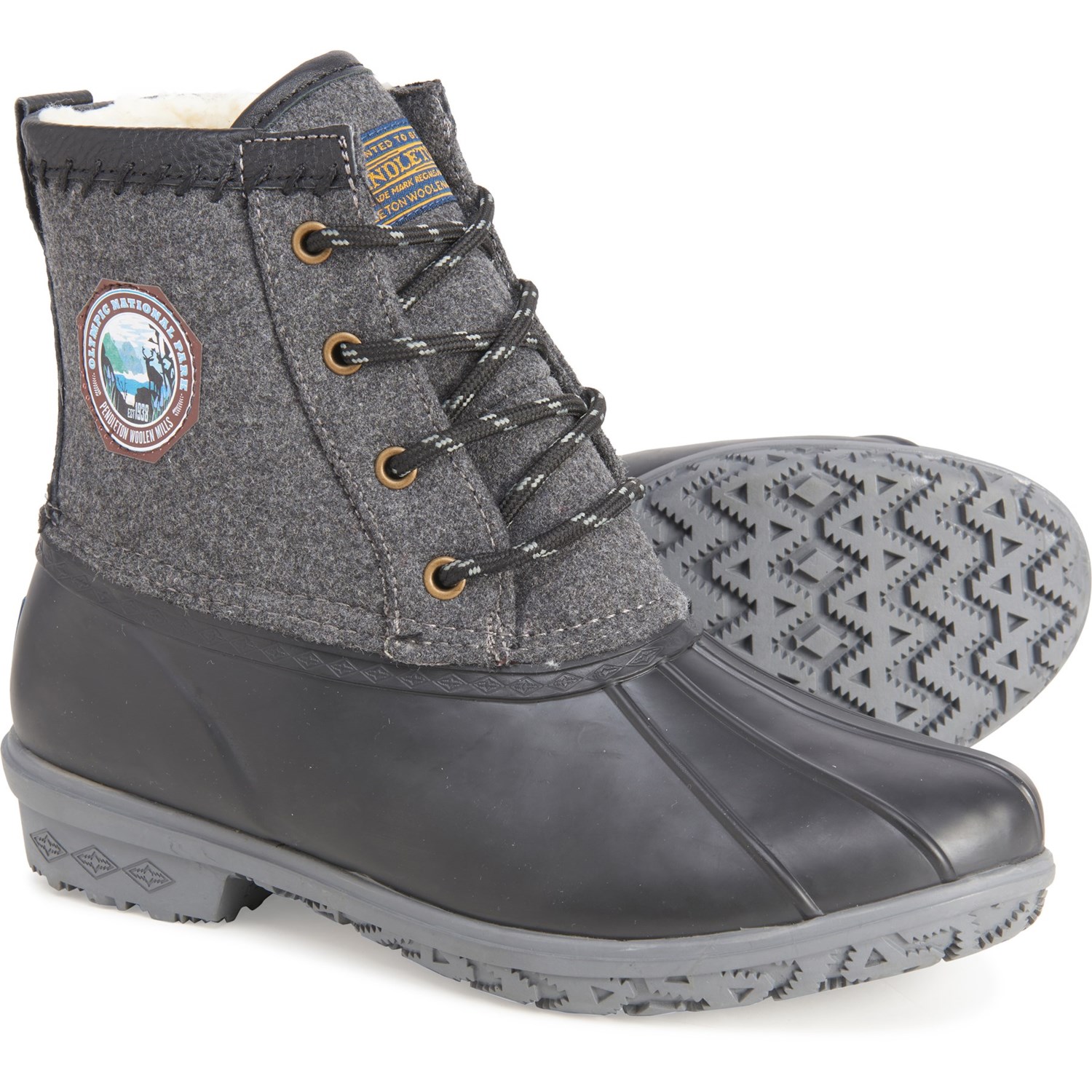 womens grey duck boots