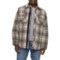 Pendleton Oswego Shirt Jacket - Insulated in Grey Camel Plaid