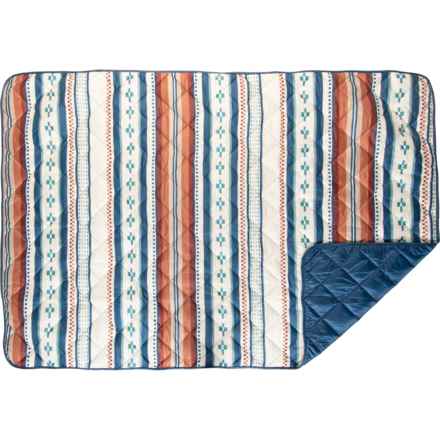 Pendleton Paloma Stripe Packable Throw Blanket - 50x70” in Rust/Blue