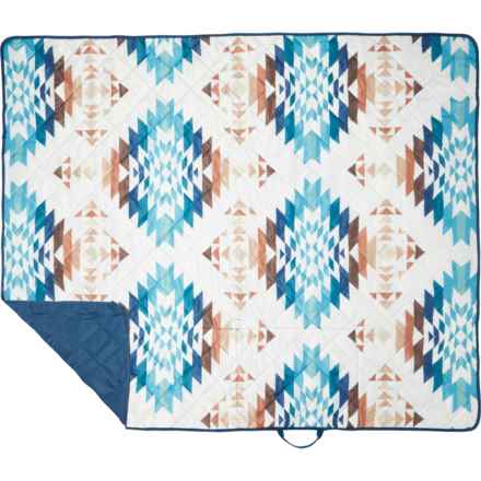 Pendleton Peak Canyon Outdoor Packable Throw Blanket with Strap - 60x72” in Ivory