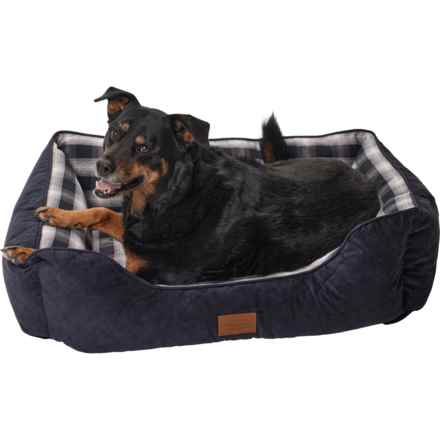 Pendleton Pet Classics Kuddler Dog Bed - 34x25” in Charcoal Ombre Plaid