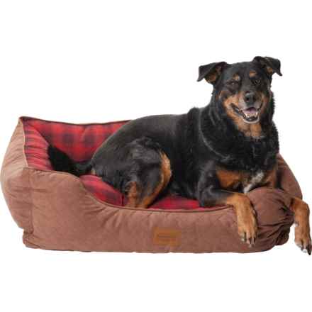 Pendleton Pet Classics Kuddler Dog Bed - 34x25” in Red Ombre Plaid