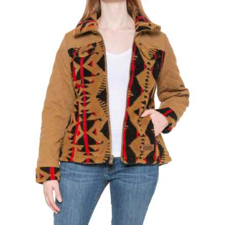 Pendleton Prairie Smoke Jacket - Insulated in Los Lunas Saddle/Red/Black