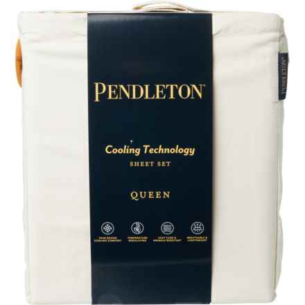 Pendleton Queen Marshmallow Cooling Technology Sheet Set - 120 gsm, Ivory in Ivory