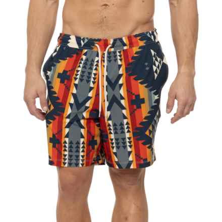 Pendleton Shoreside Swim Trunks - 7”, UPF 50+, Built-In Liner in Nehalem; Sandshell Liner