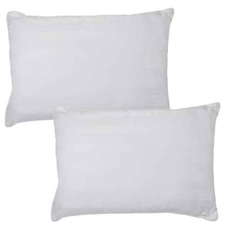 Pendleton Standard-Queen 300 TC 100% Cotton Dobby Logo Pinstripe Pillows - 2-Pack, White in White
