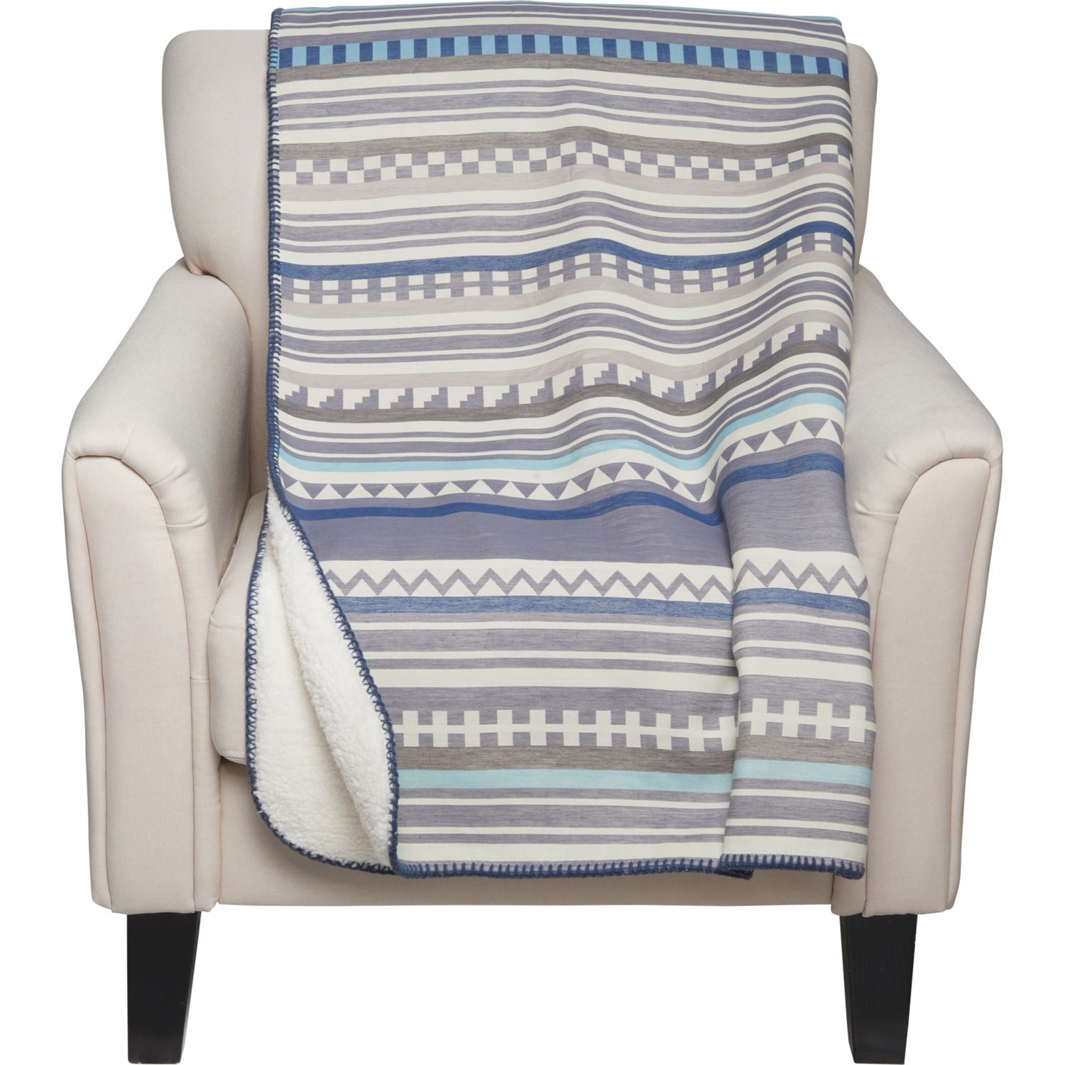 Pendleton Tamiami Trail Sherpa Throw Blanket 50x70”, Blue Save 50