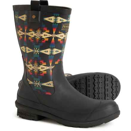 Pendleton Tucson Mid Rain Boots - Waterproof (For Women) in Black