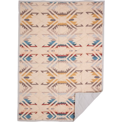 Pendleton XL Quilted Cotton Indoor-Outdoor Roll-Up Throw Blanket