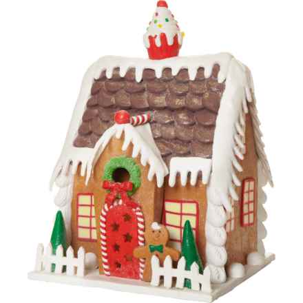 Peppermint Square LED Gingerbread Cupcake House Decoration - 14.5” in Multi