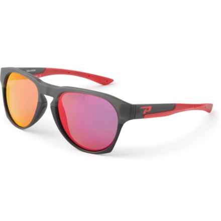 PEPPERS Mojo Sunglasses - Polarized (For Men and Women) in Matte Crystal Grey/Red