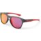 PEPPERS Mojo Sunglasses - Polarized (For Men and Women) in Matte Crystal Grey/Red
