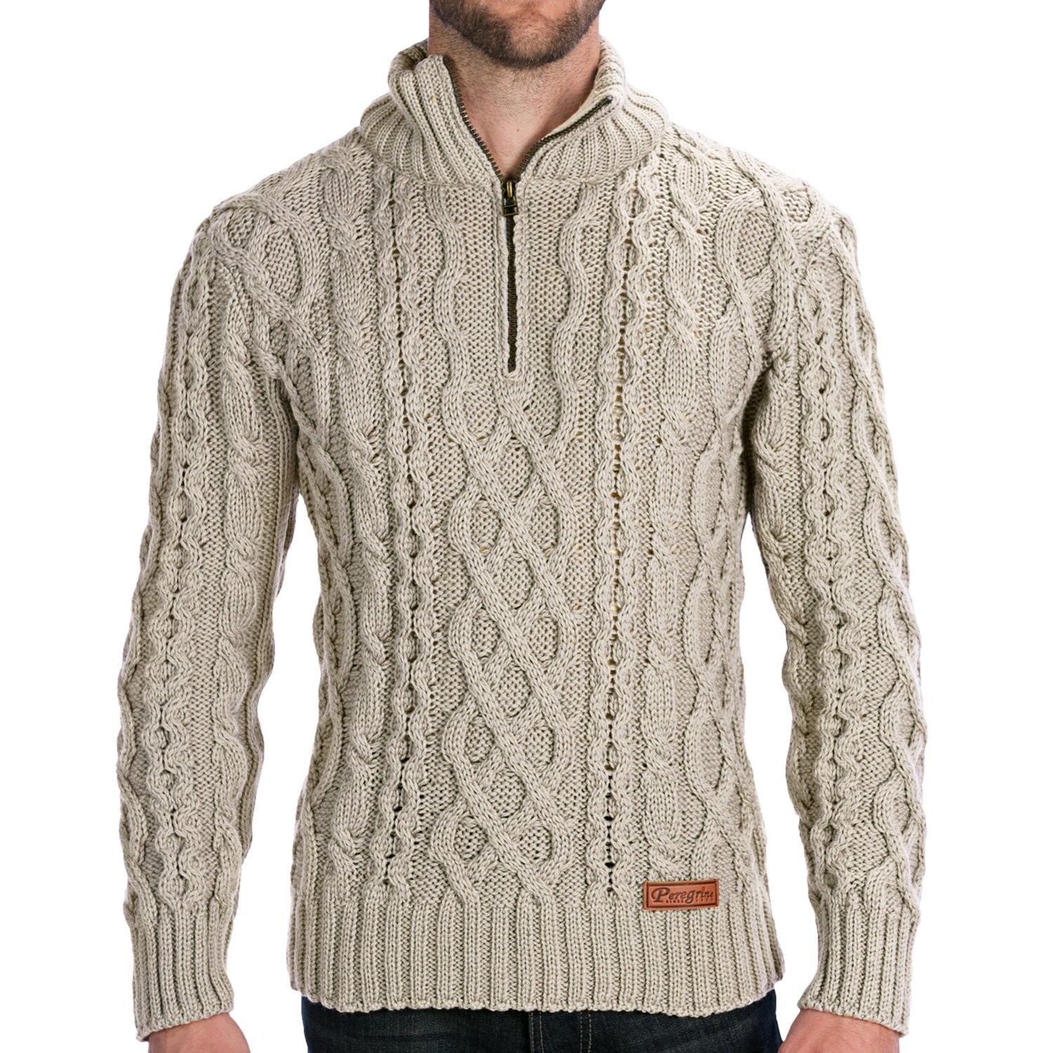 Peregrine by J.G. Glover Fisherman Sweater - Merino Wool, Zip Neck (For ...