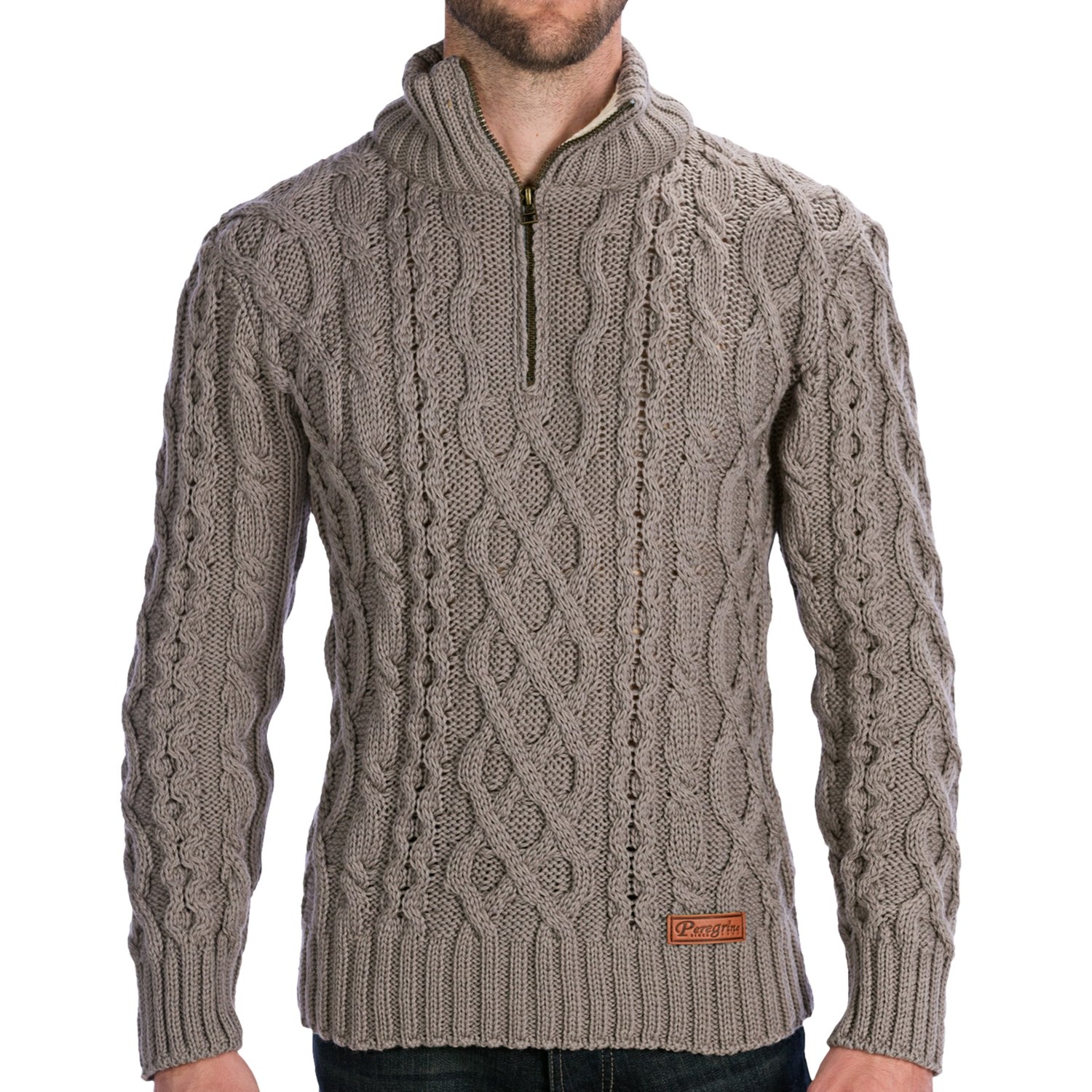 Peregrine by J.G. Glover Fisherman Sweater - Merino Wool, Zip Neck (For ...