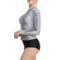 PERFECT MOMENT PM Rash Guard - Back Zip, Long Sleeve in Metallic Silver