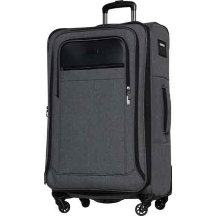 Perry Ellis 29” Duprey Spinner Suitcase - Softside, Expandable, Grey Crosshatch in Grey Crosshatch