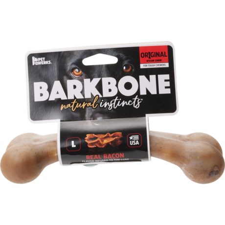 Pet Qwerks Barkbone Natural Instincts BarkBone Dog Treat - Large in Bacon