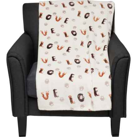 Pete & Lola Love Dogs Oversized Plush Throw Blanket - 50x70” in Multi