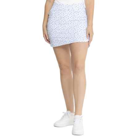 Peter Millar Alice Tossed Paisley Print Petal Hem Skort - UPF 50+ in White