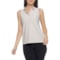 Peter Millar Casa Capri Banded Sport Mesh Polo Shirt - Sleeveless in Pebble