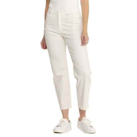 Peter Millar Crawford Crop Jeans - High Rise, Straight Leg, Long Length in Ecru