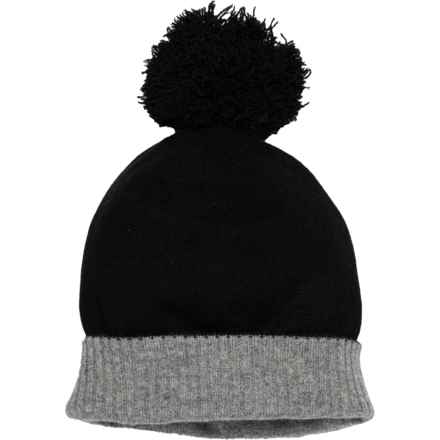 Peter Millar Double-Knit Beanie - Cashmere (For Women) in Black/Gale Grey