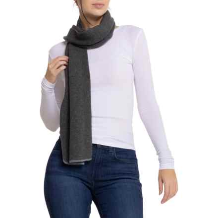 Peter Millar English Ribbed Scarf - Cashmere (For Women) in Dark Grey