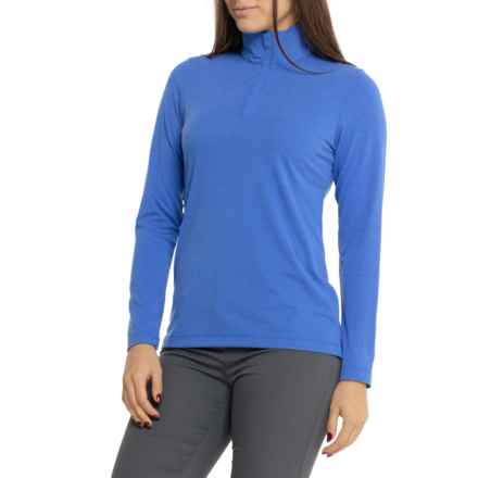 Peter Millar Evelyn Base Layer Top - Zip Neck, Long Sleeve in Blue Bird