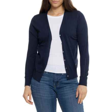 Peter Millar Excursionist Flex Cardigan Sweater - Merino Wool in Navy