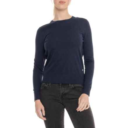 Peter Millar Excursionist Flex Crew Neck Shirt - Merino Wool, Long Sleeve in Navy