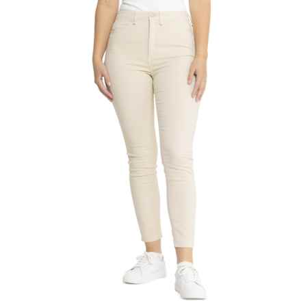 Peter Millar Karlie Sateen High-Rise Pants in Stone