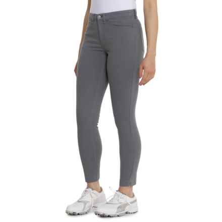 Peter Millar Karlie Stretch Sateen Ankle Pants in Iron