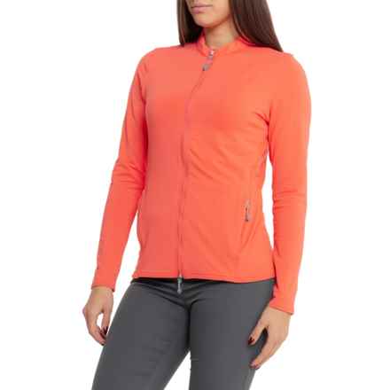 Peter Millar Katy Full-Zip Base Layer Top - UPF 50+, Long Sleeve in Coral Rose