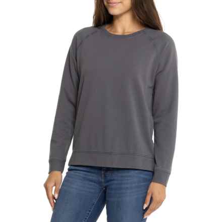 Peter Millar Lava Wash Relaxed Fleece Sweatshirt in Iron