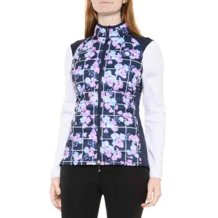 Peter Millar Merge Hybrid Jacket - Insulated in Navy Picnic Floral/White