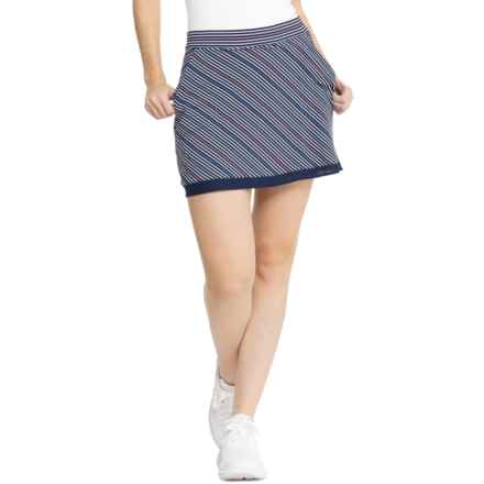 Peter Millar Metallic Stripe Sally Skort - UPF 50+ in Pinwheel Stripe Navy
