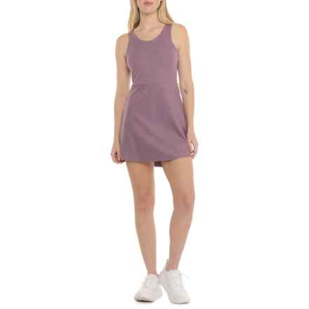 Peter Millar Nova Active Dress - Built-in Liner, Sleeveless in Parisian Fig