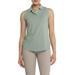Peter Millar Opal Stretch Jersey Polo Shirt - UPF 50+, Sleeveless in Thyme