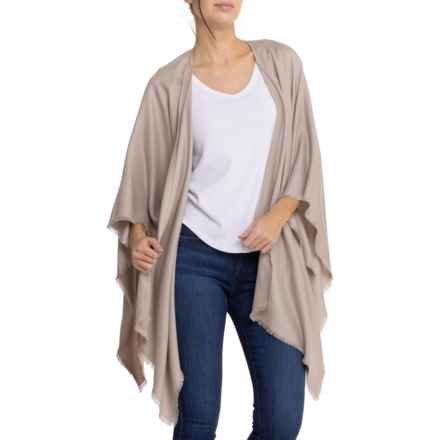 Peter Millar Silk-Cashmere Cape in Pebble