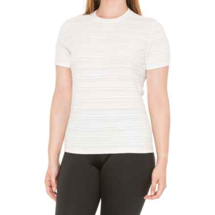Peter Millar Sport Pointelle Stitch Shirt - Short Sleeve in White
