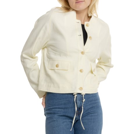 Peter Millar Valletta Effortless Bomber Jacket in Ivory