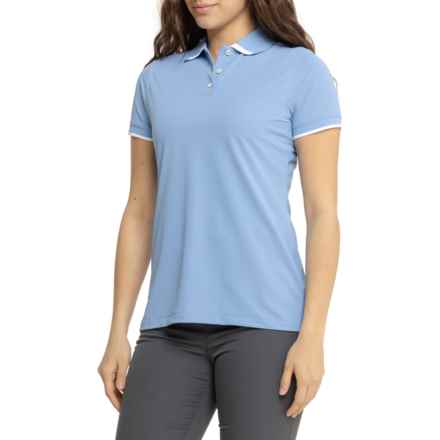 Peter Millar Whitworth Sport Mesh Polo Shirt - Short Sleeve in Channel Blue