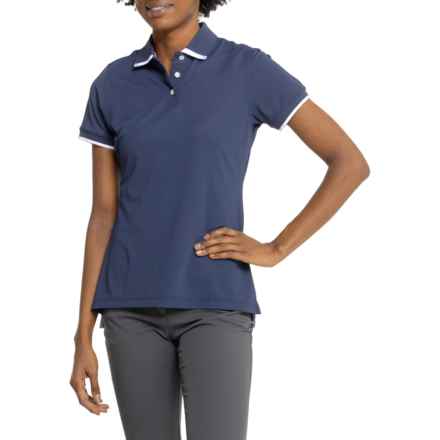 Peter Millar Whitworth Sport Mesh Polo Shirt - Short Sleeve in Navy