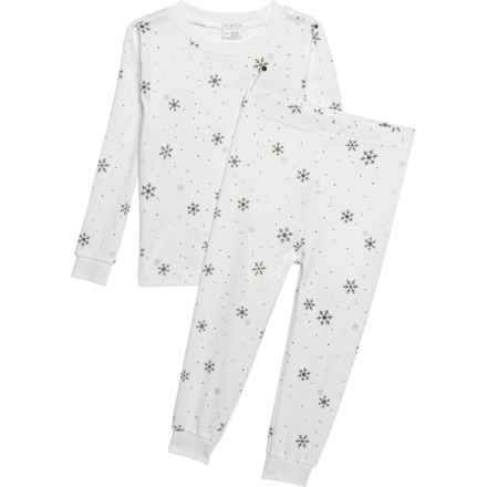 Petit Lem Infant Boys and Girls Snowflake Pajamas - Long Sleeve in Off White