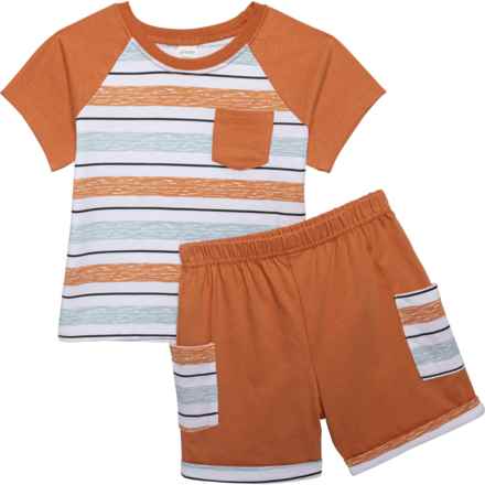 Petit Lem Infant Boys T-Shirt and Shorts Set - Short Sleeve in Stripe